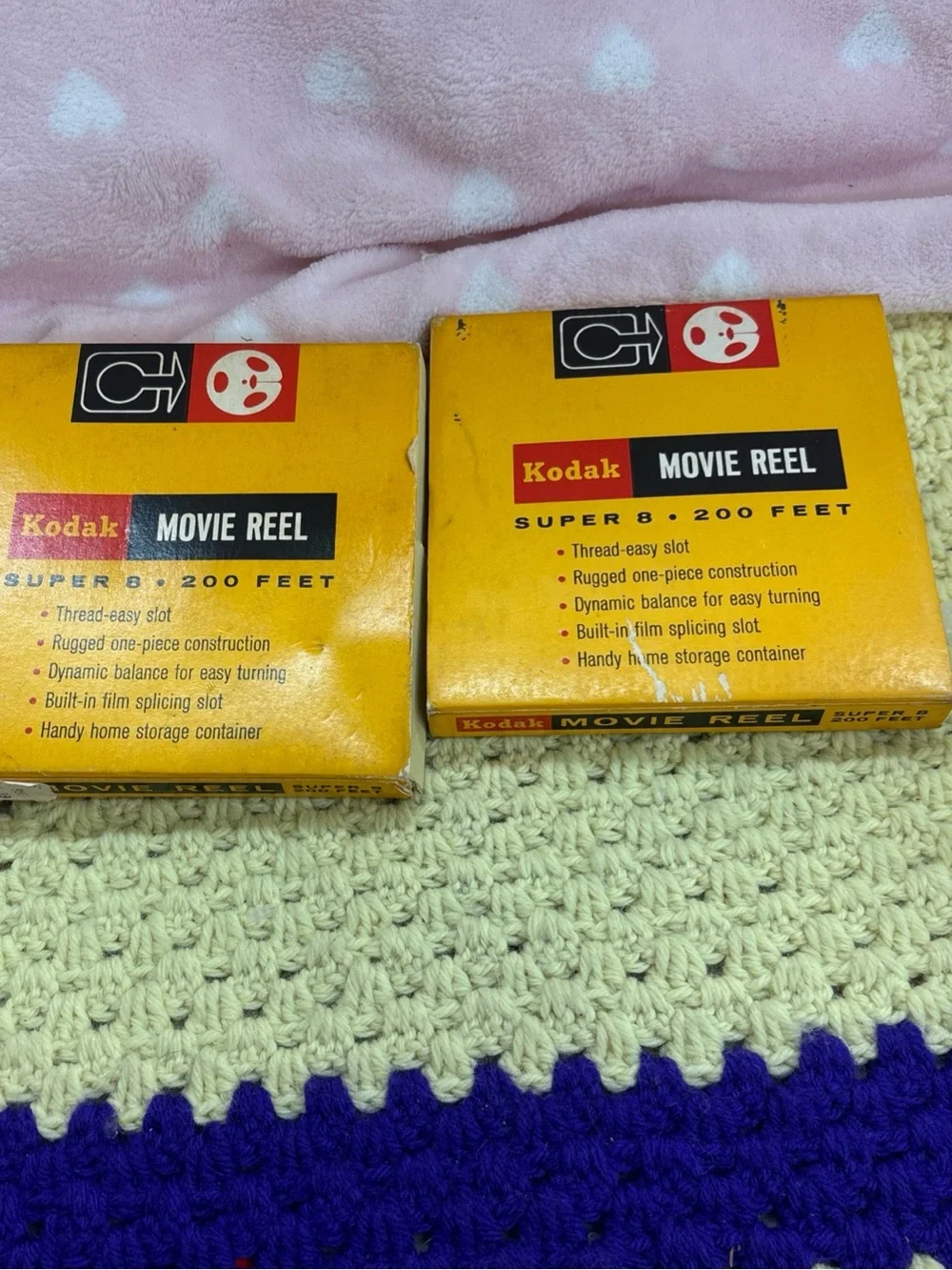 (2) Kodak movie reels super 8-200 feet each new old stock original box